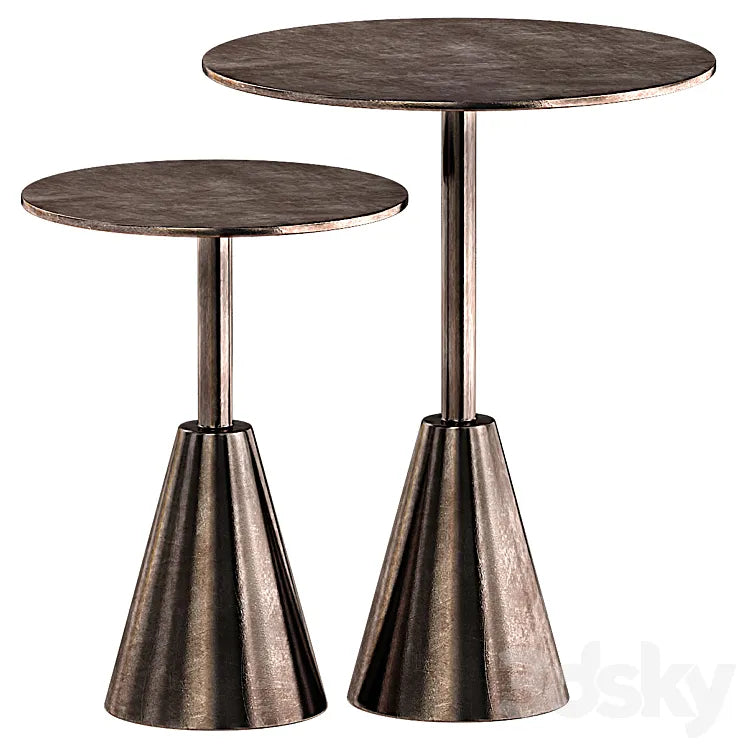 FRISCO END TABLES SET-ANTIQUE RUST FINISH 3DSMAX Model