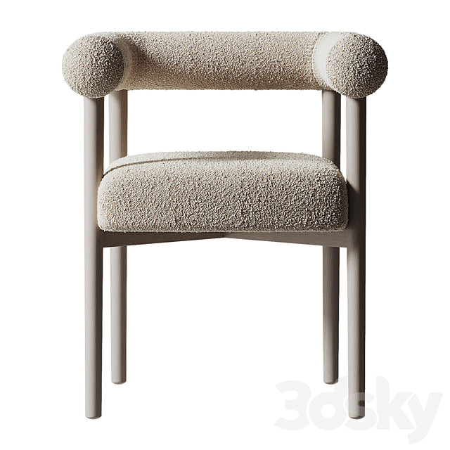 Fulbourn Taupe Boucle Dining Chair 3ds Max