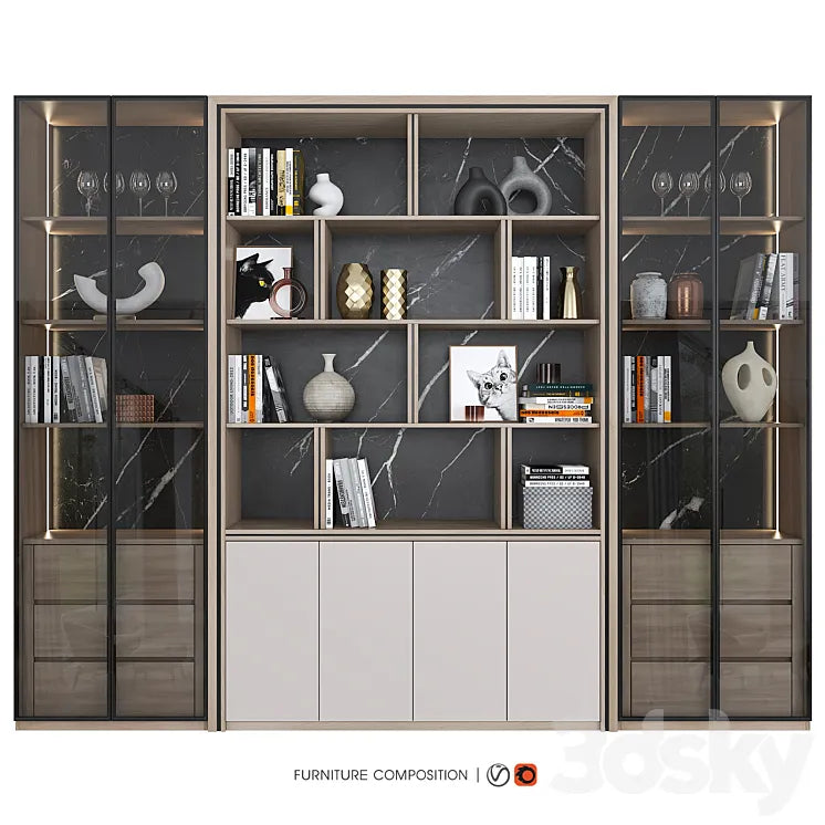 Furniture composition 33 3DSMAX Model