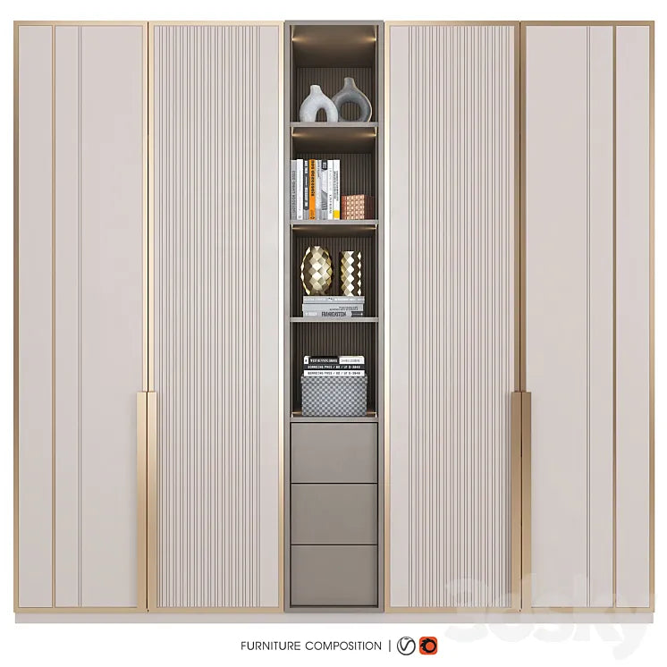 Furniture composition 34 3DSMAX Model