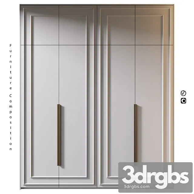 Furniture Composition 452 Shkaf 3D Model Free