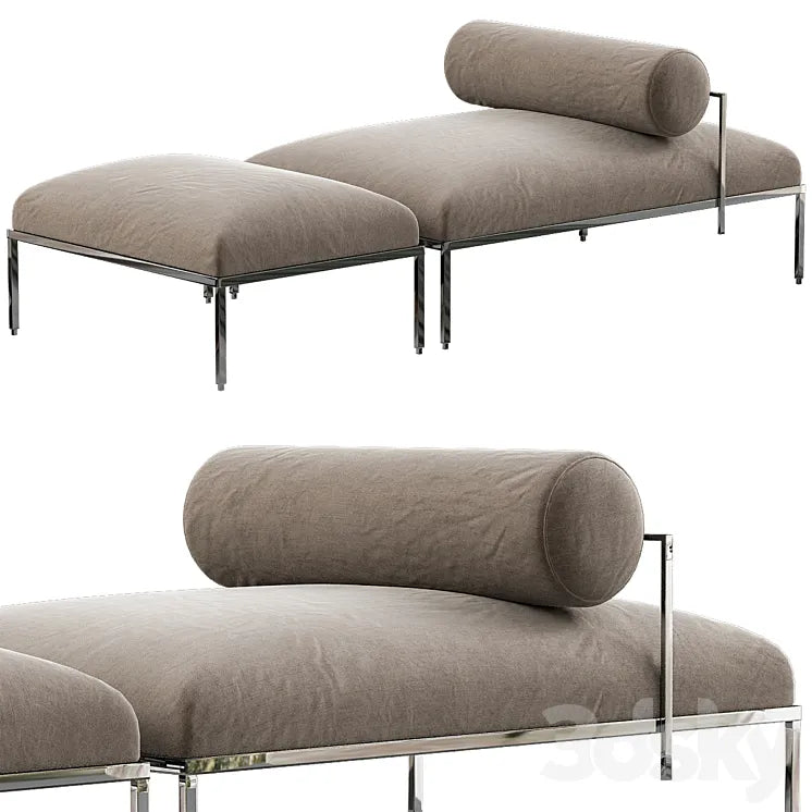 Gallotti Radice Home Oly Bench and Pouffe 3DSMAX Model