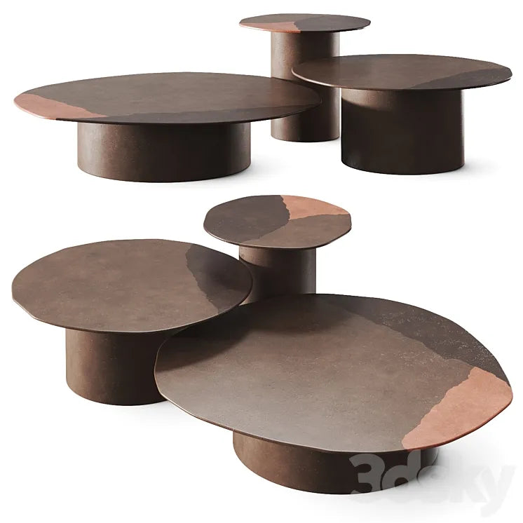 Gallotti & Radice Re-Verre Coffee Tables 3DSMAX Model