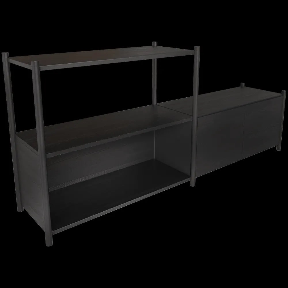 Gejst  - Bookcase Sceene D black oak 3ds Max