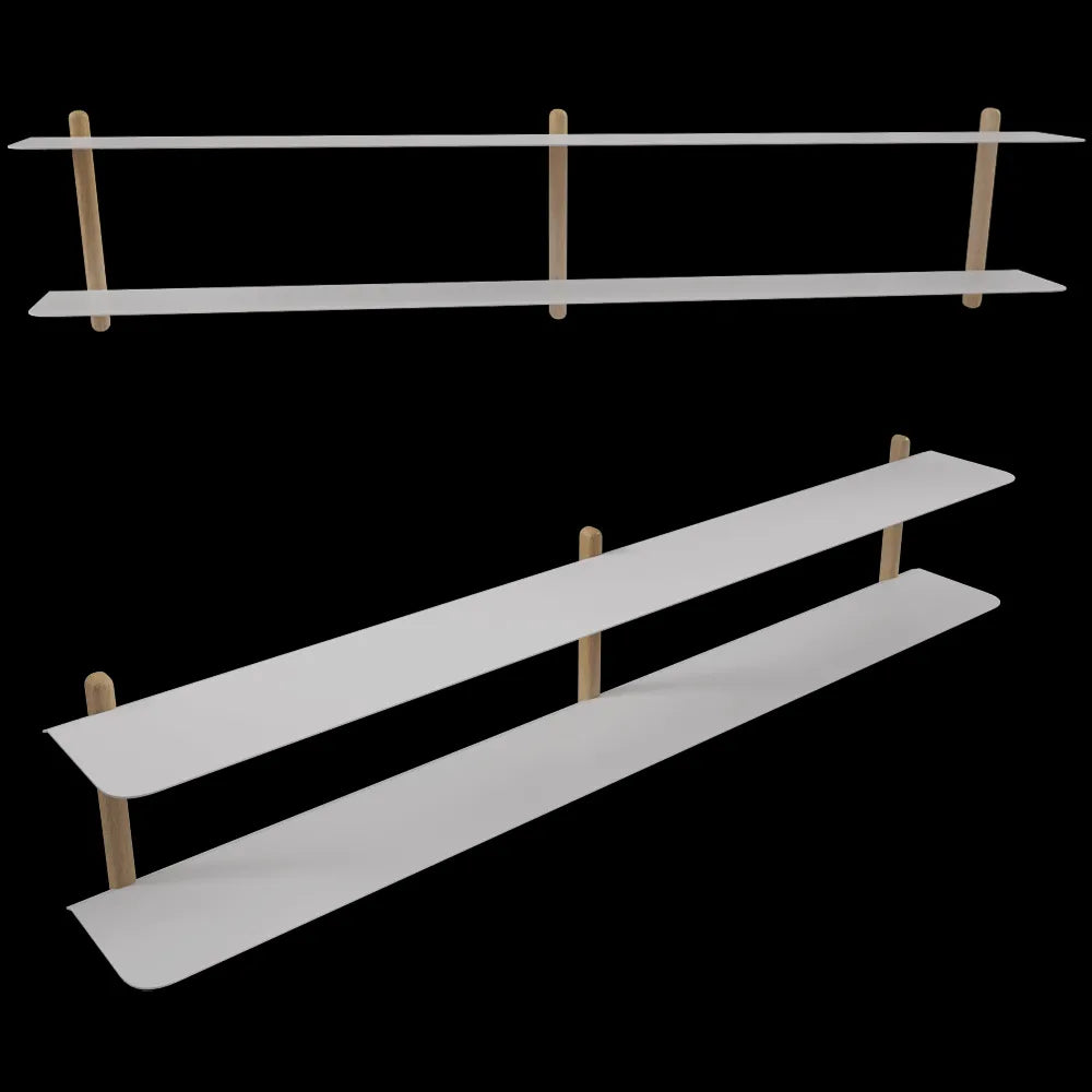 Gejst  - Shelf Nivo C light oak white 3ds Max