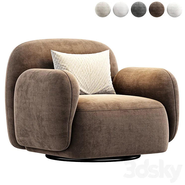 Giddings Swivel Chair Knoll Camel By Highfashionhome 3DSMAX Model