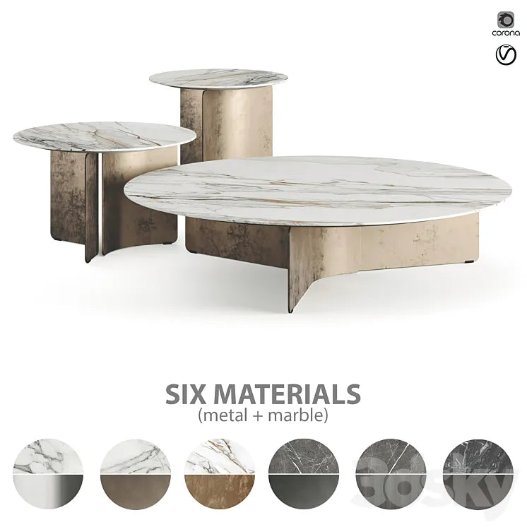 Giulio Marelli Wave 2023.2 Coffee Table 3DSMAX Model