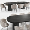 GLOBEWEST Benjamin Ripple table and Filmore dining chair Eichholtz 3DSMAX Model