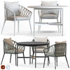 Globewest Maui Armchair and Morgan Table 3DSMAX Model