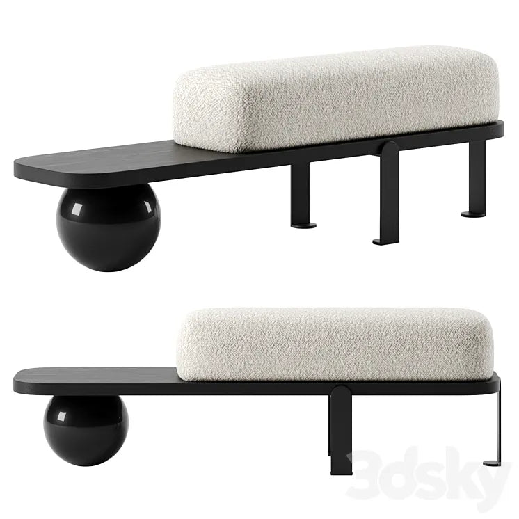 Goa Bench by LE BERRE VEVAUD 3DSMAX Model