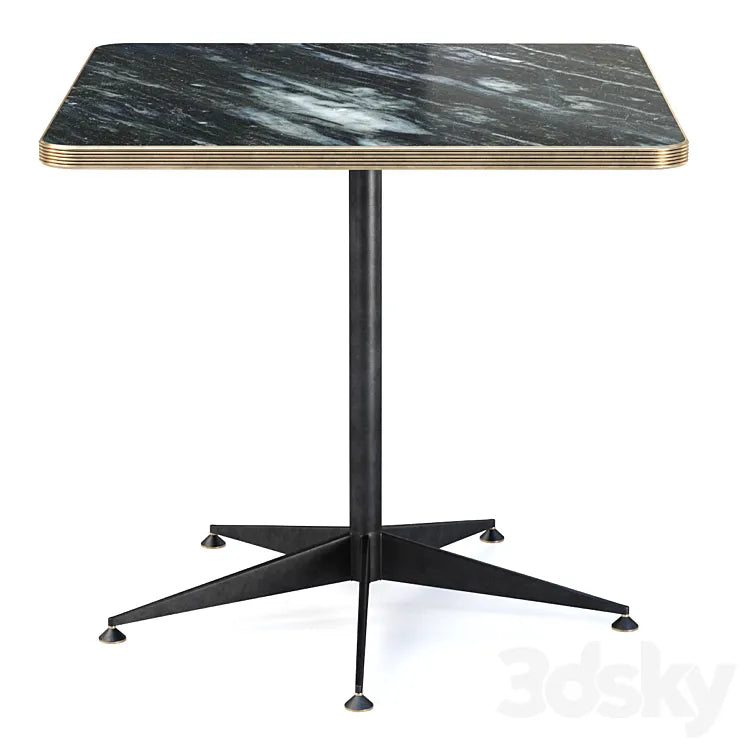 Grace restaurant square table / Square metal restaurant table 3DSMAX Model
