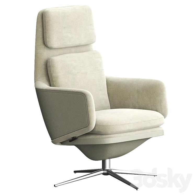 GRAND RELAX Fabric armchair By Vitra 3DSMAX Model