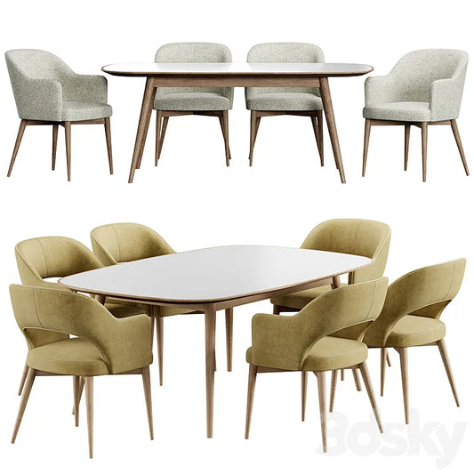 Gray Tony Konyshev Chair HER 042 G Table 3DSMAX Model
