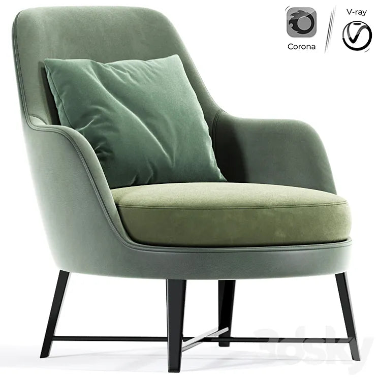 Guscio Armchair Flexform 3DSMAX Model
