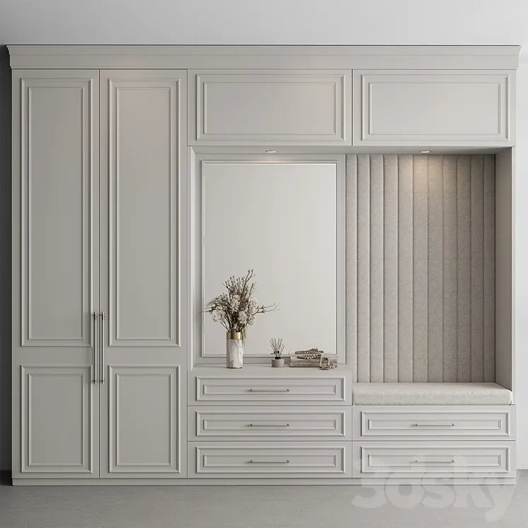 Hallway 65 - Cream and White Entrance 3DSMAX Model