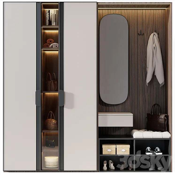 Hallway furniture modern 1 3DSMAX Model