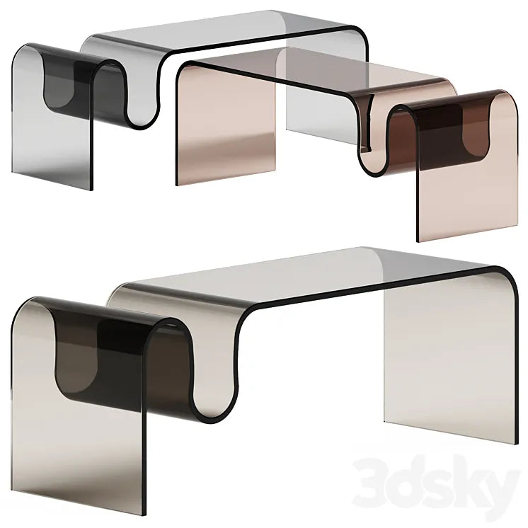 Halmar Livonia Glass Table 3DSMAX Model