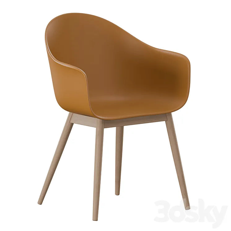 Harbor Dining Chair Wooden Base 3DSMAX Model
