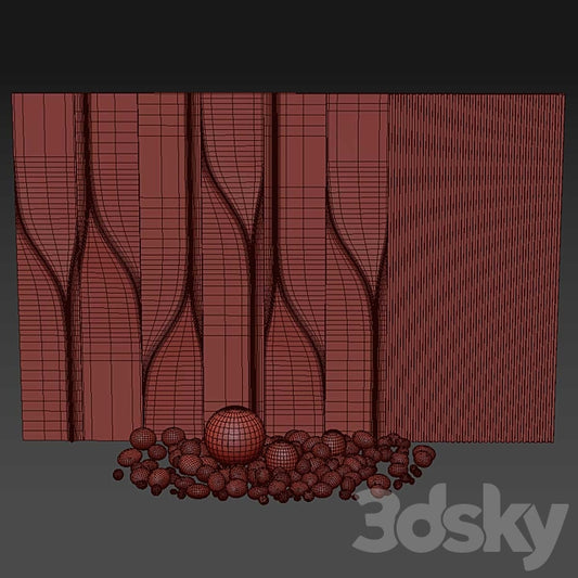 Headboard 3d Wall Panel 34 3DS Max Model