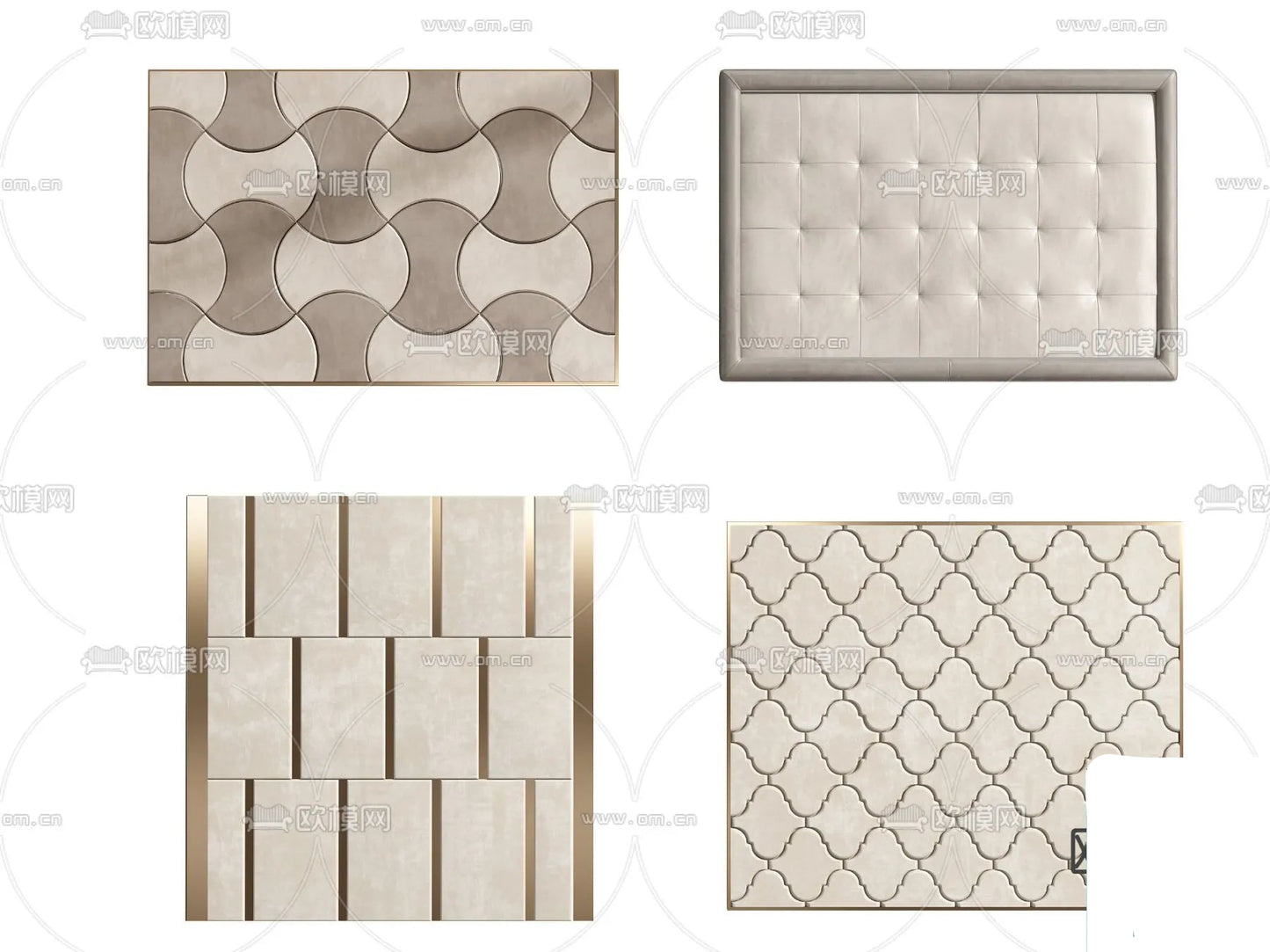 Headboard 3D Model for Bed – Interior 3D – 019