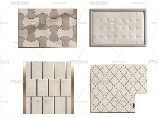 Headboard 3D Model for Bed – Interior 3D – 019