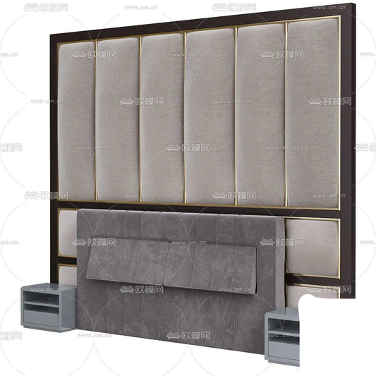Headboard 3D Model for Bed – Interior 3D – 023