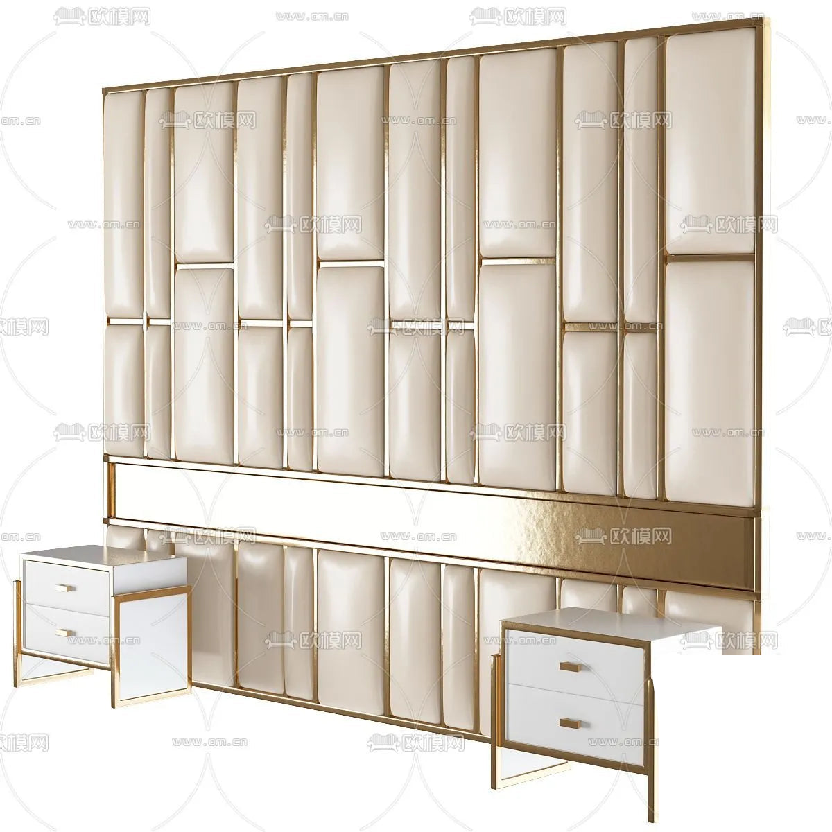Headboard 3D Model for Bed – Interior 3D – 029