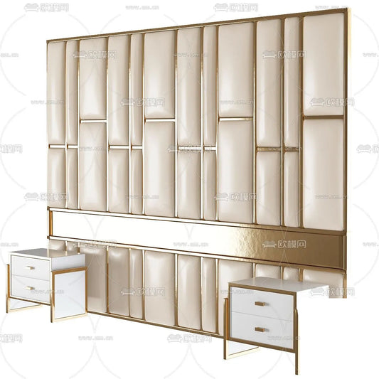Headboard 3D Model for Bed – Interior 3D – 029
