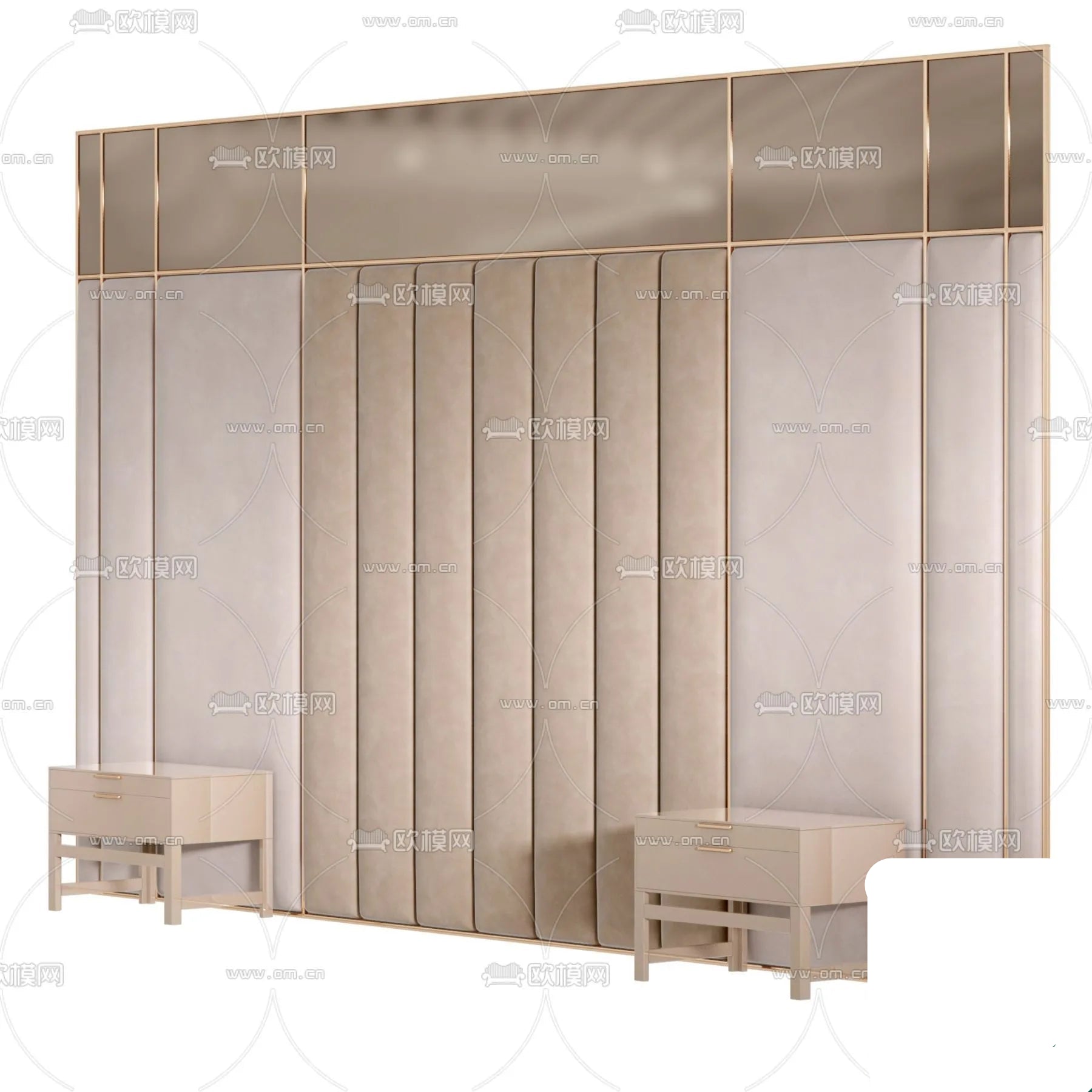 Headboard 3D Model for Bed – Interior 3D – 034