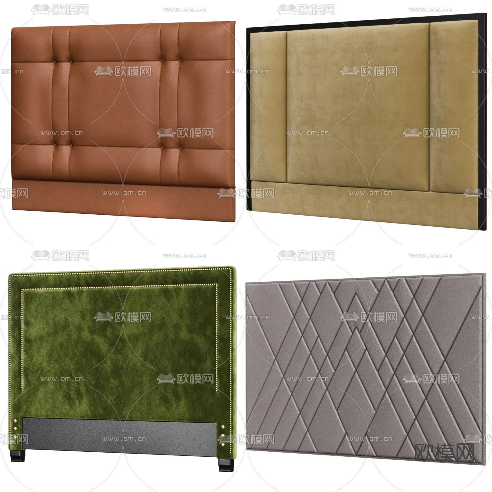 Headboard 3D Model for Bed – Interior 3D – 042