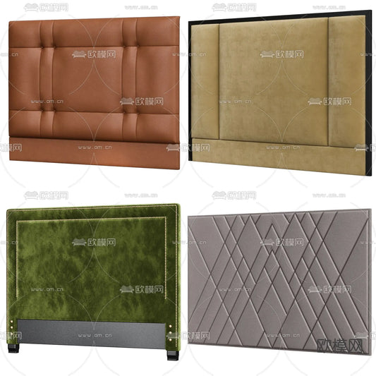 Headboard 3D Model for Bed – Interior 3D – 042