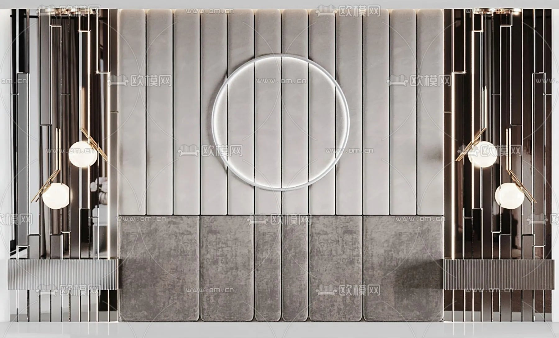 Headboard 3D Model for Bed – Interior 3D – 055
