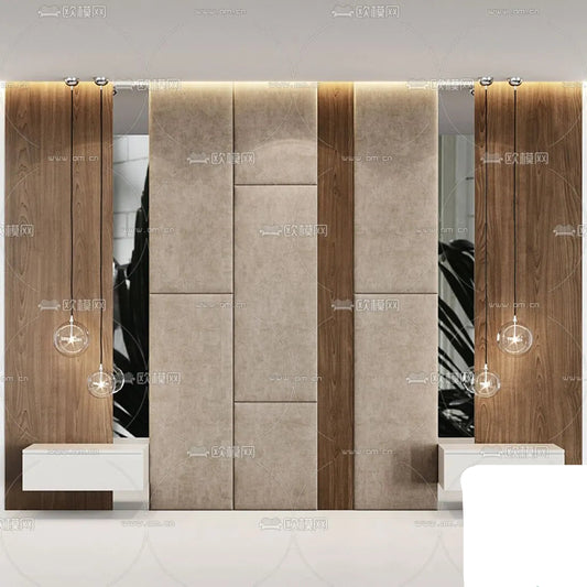 Headboard 3D Model for Bed – Interior 3D – 058