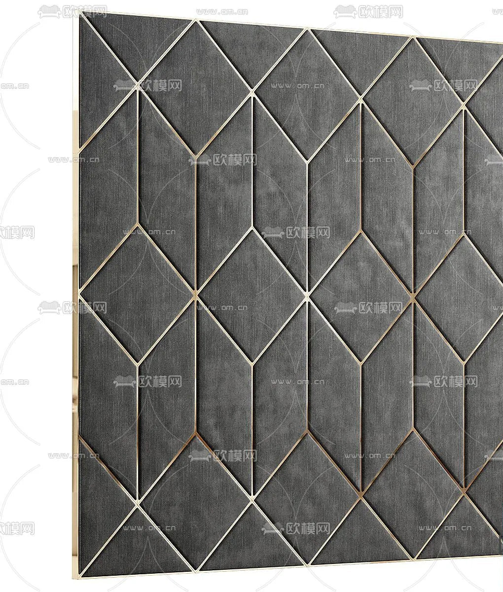 Headboard 3D Model for Bed – Interior 3D – 068