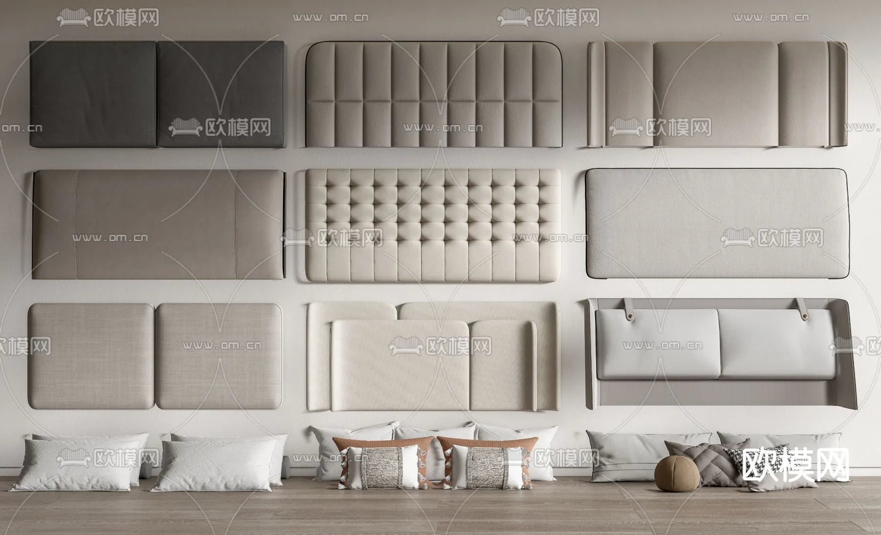 Headboard 3D Model for Bed – Interior 3D – 077