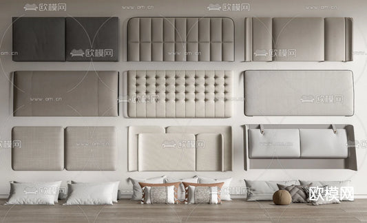 Headboard 3D Model for Bed – Interior 3D – 077