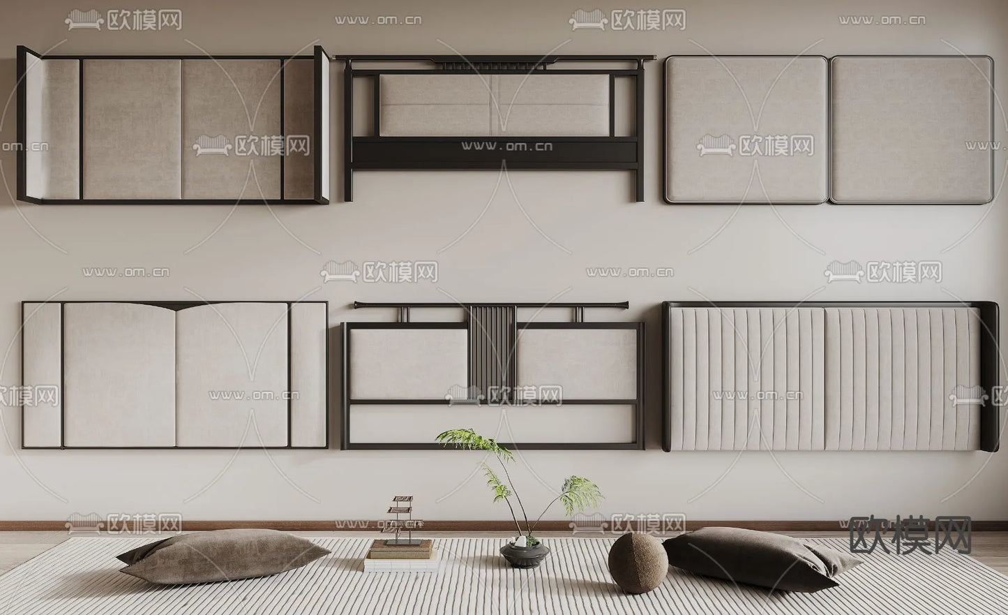 Headboard 3D Model for Bed – Interior 3D – 079