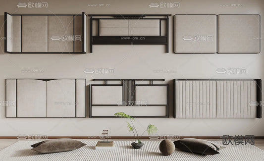Headboard 3D Model for Bed – Interior 3D – 079