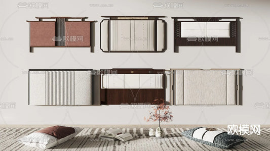Headboard 3D Model for Bed – Interior 3D – 080