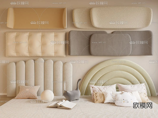Headboard 3D Model for Bed – Interior 3D – 085