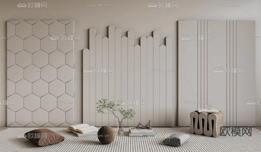 Headboard 3D Model for Bed – Interior 3D – 086