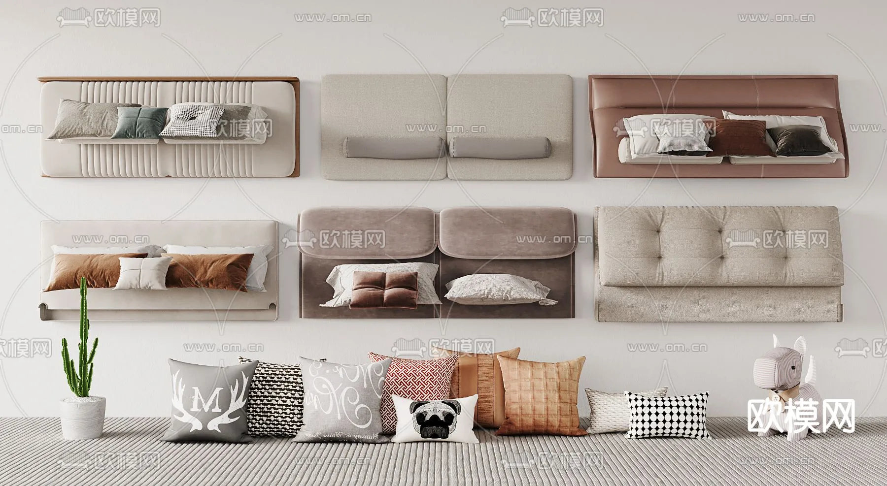 Headboard 3D Model for Bed – Interior 3D – 090