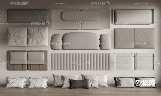 Headboard 3D Model for Bed – Interior 3D – 095