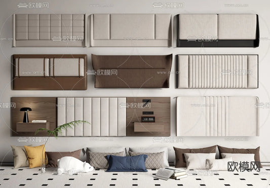 Headboard 3D Model for Bed – Interior 3D – 103