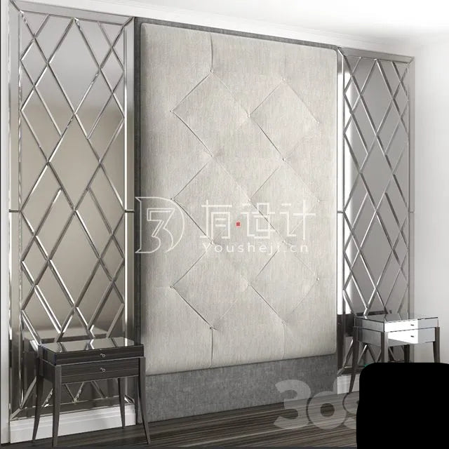 Headboard 3D Model for Bed – Interior 3D – 108