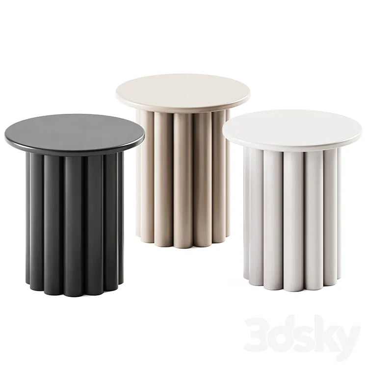 Hera Side Table Semi-Circle / Coffee Table 3DSMAX Model