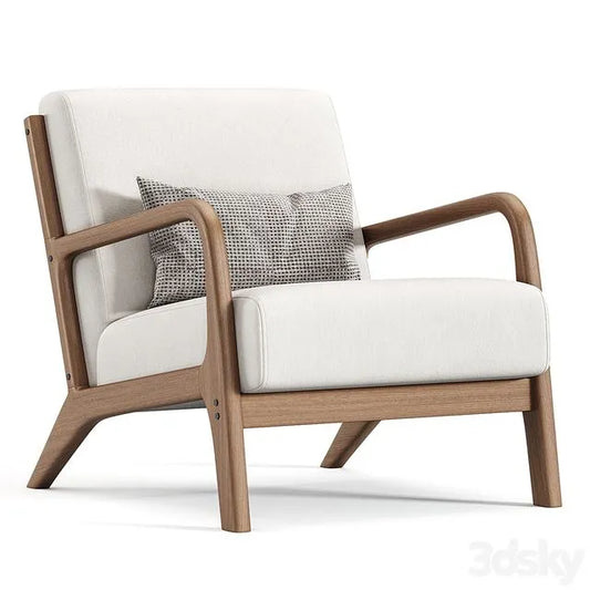 Hertford Upholstered Linen Blend Accent Chair 3dsMax Model