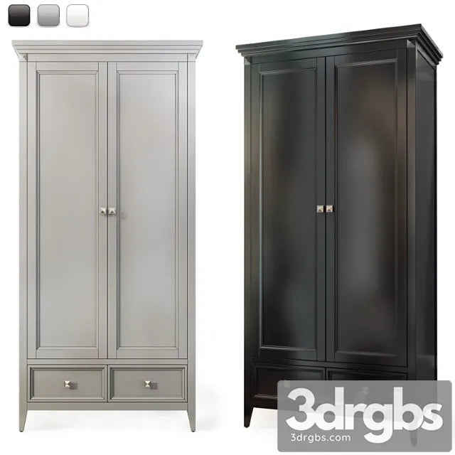 Hinged Wardrobe For Clothes RFS Brooklyn Vardrobe By Mebelmoskov 3D Model Free