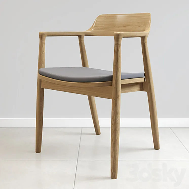 Hiroshima armchair wood 3DSMAX Model