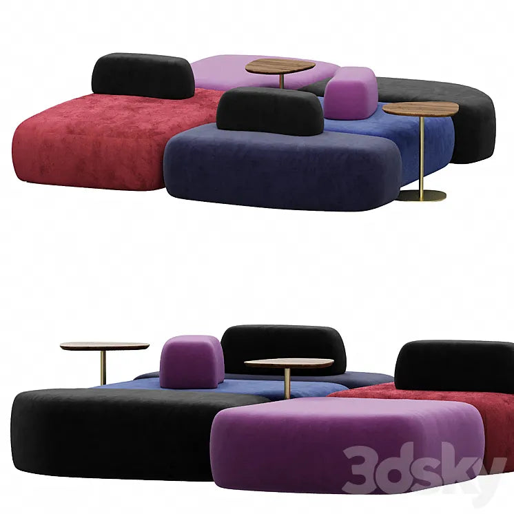 hm63 Pebble sofa set 3DSMAX Model